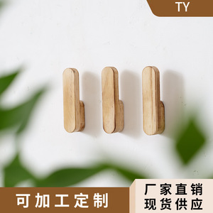 Wooden wall-mounted towel rack for home bathroom and toilet, wooden <b>kitchen</b> <b>paper</b> towel rack - Product Image 4