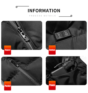 4-Control and 21-Heating Zones <strong>Heated</strong> Vest for Men and Women Battery USB Power Bank <strong>Rechargeable</strong> <strong>Gilet</strong> with Custom Logo - Product Image 3