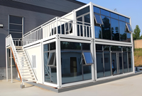 Maison préfabriquée écologique portable avec salle de bain intégrée pour bureau temporaire et dortoir, logement social urgent