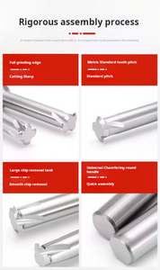 Fraise à un dents, 4 cannelures, sans bavure, personnalisable ODM & OEM, pour le fraisage de fils et de profilés - Product Image 2