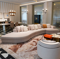 Sofá Seccional Moderno de Lujo para Sala de Estar, Sofá de Tela de Alta Gama para Villa, Muebles para el Hogar, Sofá Seccional de Cuero Personalizado