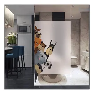 Custom Privacy Window Film Frosted Glass Window Film For Living Room Static Cling Non Adhesive Sun Blocking Cling Glass Film