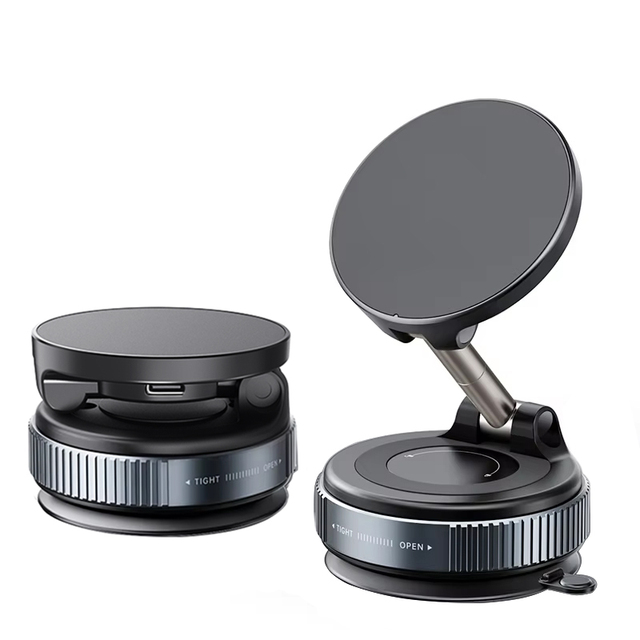 Wholesale Desk Wall Car Suction Windshield Adjustable Rotation Vacuum Adsorption 15W Type-C Magnetic Wireless Mobile Phone