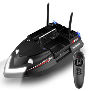 <span class=keywords><strong>Barco</strong></span> Cebador de Pesca Flytec V802 Negro con 4 Tolvas, Control de 500M y Doble Motor Potente - Product Image 1