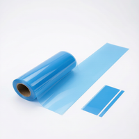 Film Silikon PET Tensfilm 25um Biru Tua 5-30g/in untuk Penutup FPC & Pemotongan PCB