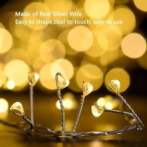 Guirlande lumineuse LED de Noël extérieure extra-longue, bobine de fil de cuivre vert foncé, lumières colorées étanches All Sky Star, indice de protection IP44 - Product Image 5