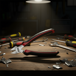 Alicates 185 Ax de 185 mm de longitud con mango rojo y negro para trabajos de precisión - Product Image 3