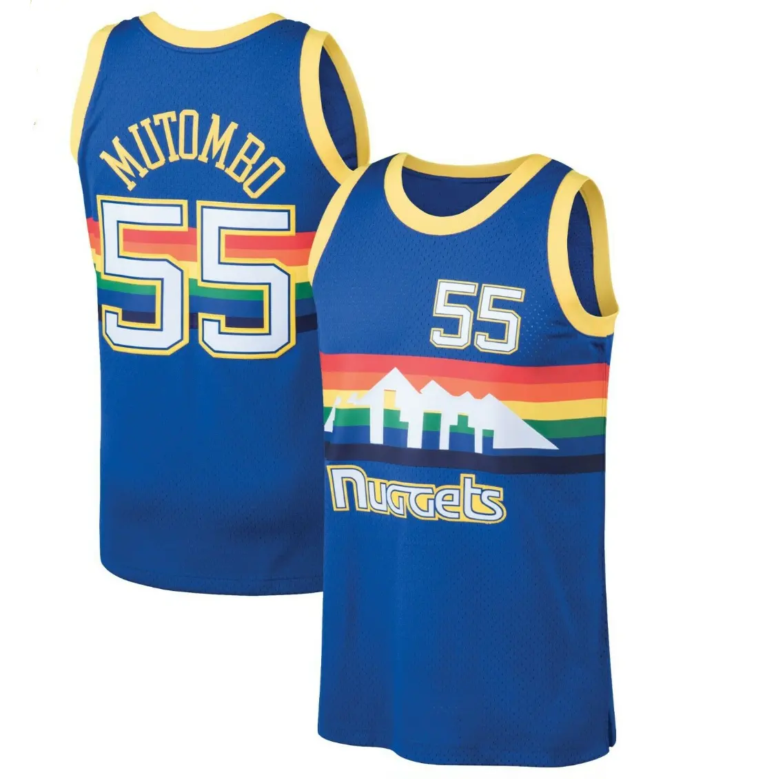 1991-92 Retro Wholesale Cheap Stitched Basketball Jersey Denver 55 Dikembe Mutombo 15 Anthony 3 Iverson