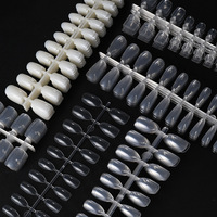Venta al por mayor 600 unidades/caja de puntas de uñas postizas de ABS de cobertura completa, diseño francés, cuadradas, tipo ataúd, stiletto, largas, almendradas, para extensión de uñas.