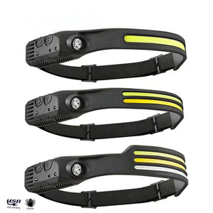 Usb Charging Outdoor Headlamp New High Brightness Led Swing Sensor Function Dual Use for Night Running Cycling - Product Image 1
