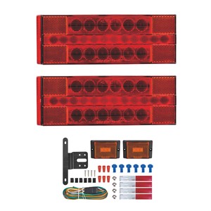 Kit d'éclairage LED 12V pour remorque, personnalisable avec <span class=keywords><strong>logo</strong></span>, homologué DOT SAE, étanche IP67, robuste, feu arrière, de frein et de stop - Product Image 1