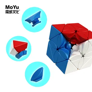 2019 New desgin MOYU Meilong Cubing classroom maple leaves skewb plastic magic cube puzzle educational toys skewbes irregular br