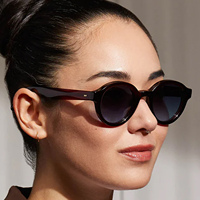 Lunettes de soleil Sifier personnalisées, monture ronde grande taille, en acétate, pour hommes et femmes, verres CR39, protection UV400, polarisées, de haute qualité, élégantes.