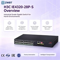Nuevo Switch PoE Industrial Administrado IE4320-28P-S con SNMP y QoS, Alta Estabilidad, 28 Puertos, Switch Industrial para Internet IE