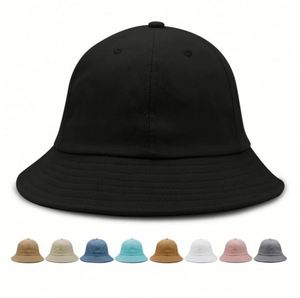 Japanese & Korean Style Dome Fisherman <b>Hat</b> 100% Cotton Winter Sunshade Men's Women's Outdoor Bucket Sun <b>Hat</b> with Button - Product Image 1