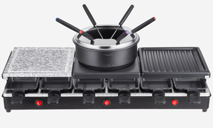 Crêpière en pierre antiadhésive multifonction pour <span class=keywords><strong>12</strong></span> personnes Fondue au fromage électrique et gril à <span class=keywords><strong>raclette</strong></span> Contrôle de la température pour un usage domestique - Product Image 5