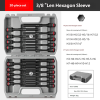 Juego de Llaves Hexagonales Extendidas de 3/8 Pulgadas, Métricas e Imperiales, con Puntas de Destornillador Hexagonal, Herramientas Manuales de Mantenimiento, Venta al Por Mayor de Fábrica