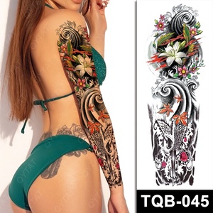 All'ingrosso diversi disegni CMYK Colourful di alta qualità di lunga durata impermeabile <span class=keywords><strong>stampa</strong></span> a inchiostro temporanea tatuaggio a braccio pieno da uomo - Product Image 1