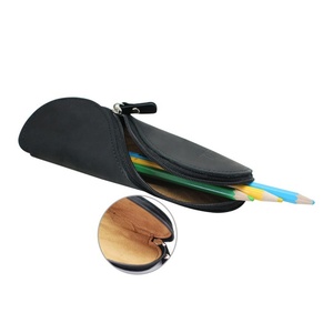 Leather <b>Pouch</b> Leather Pen Pencil <b>Pouch</b> Custom Leather Pen <b>Pouch</b> - Product Image 3