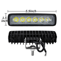 Phare de travail 6 pouces 6 LED 18W 3030 Spot DRL 1800LM 12V IP65 auxiliaire pour camion et SUV