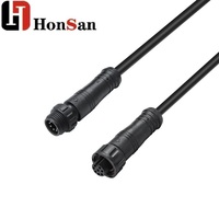 Câble électronique LED rond étanche sur mesure 6 conducteurs 24AWG avec connecteur M12 mâle/femelle OEM/ODM