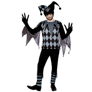Costume de jeu d'horreur HP pour Halloween, motif à carreaux rouges, clown noir et blanc maléfique avec pantalon, inspiré des personnages d'anime et d'animaux - Product Image 3