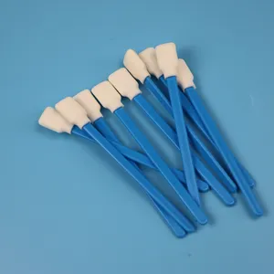 5" Lint Free Blue Handle Rectangle Foam Tip Cleanroom Swab For Printer Cleaning