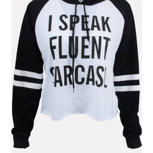 Sudadera con capucha estampada multicolor de algodón 100% para mujer, Top corto bordado de talla grande, Material de lana, temporada de otoño - Product Image 3