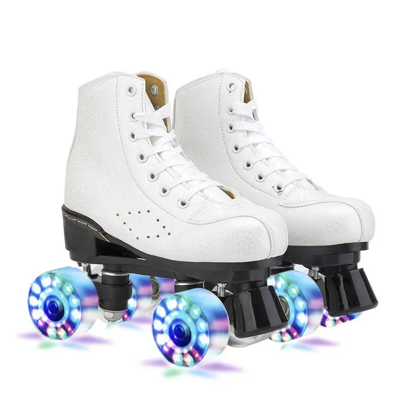 Factory promotion high quality double row wheel skating shoes high-end fashion roller skates for beginners