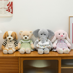 Almohada de Peluche de Animales para Dormir - Muñeco de Elefante, Oso, Conejo y Cachorro Súper Suave, Regalo Relajante de Algodón PP para Niños - Product Image 2