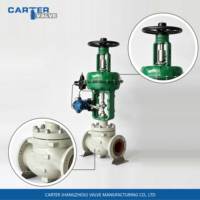 Vanne de régulation pneumatique avec commande manuelle, en acier au carbone WCB, acier inoxydable, à bride, actionneur à diaphragme, positionneur intelligent 4-20mA