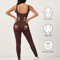 Body sans manches à col carré pour femmes contrôle du ventre jambe longue Shapewear string sculptant le corps Shaper
