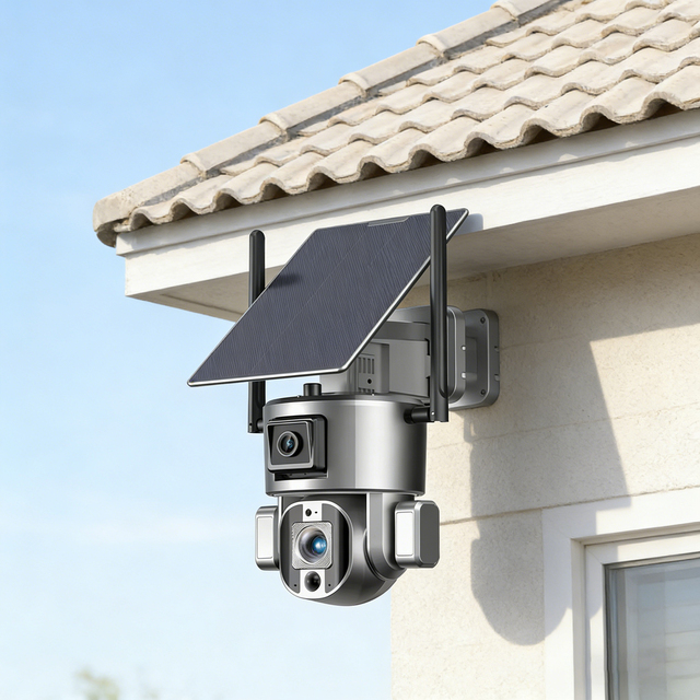 Demax 4G Solar Powered PTZ Security Camera with Smart AI 4K Ultra HD Two-Way Audio Cloud Storage 20000mAh Battery NiView App