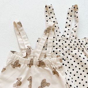 Nouvel ensemble de vêtements d'été 2022 pour bébé avec imprimé ours, combinaison à manches courtes pour nourrisson, tenue de dessin animé pour bébé garçon, ensemble de t-shirt pour bébé fille - Product Image 5