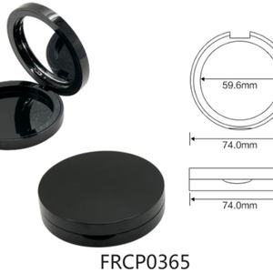 Travel-Friendly OEM Compact Powder Case with <b>Mirror</b> Wholesale OEM Black Blush <b>Plastic</b> Tubes - Product Image 5