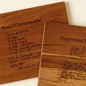 Tabla de cortar de madera de bambú antideslizante personalizada, tabla de cortar de cocina con receta familiar - Product Image 3