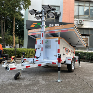 Torre de luz de mástil hidráulico móvil de energía solar para construcción minera - Product Image 6