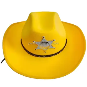 Sombrero de vaquero estrella del Sheriff occidental