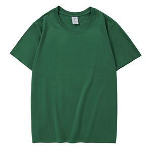 Custom Printed Logo 210g Pure Cotton Short-Sleeved Work Shirt for Men Summer Heavy Neck Advertising T-Shirt Promotional