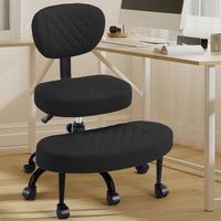 Chaise de bureau ergonomique Cloud Cross, chaise de méditation avec roulettes, siège réglable en hauteur pour TDAH, chaise large pour s'agenouiller
