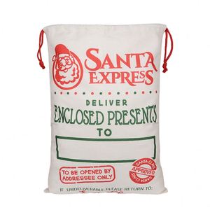 Sac de Noël classique en lin avec cordon de serrage, grand sac cadeau écologique pour le Père Noël, vente chaude - Product Image 5