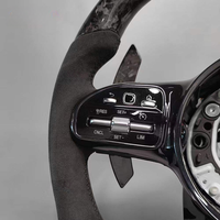 Volant en cuir et fibre de carbone pour Mercedes-Benz AMG, modification de l'ancien modèle au nouveau, amélioration de l'intérieur de voiture en cuir forgé