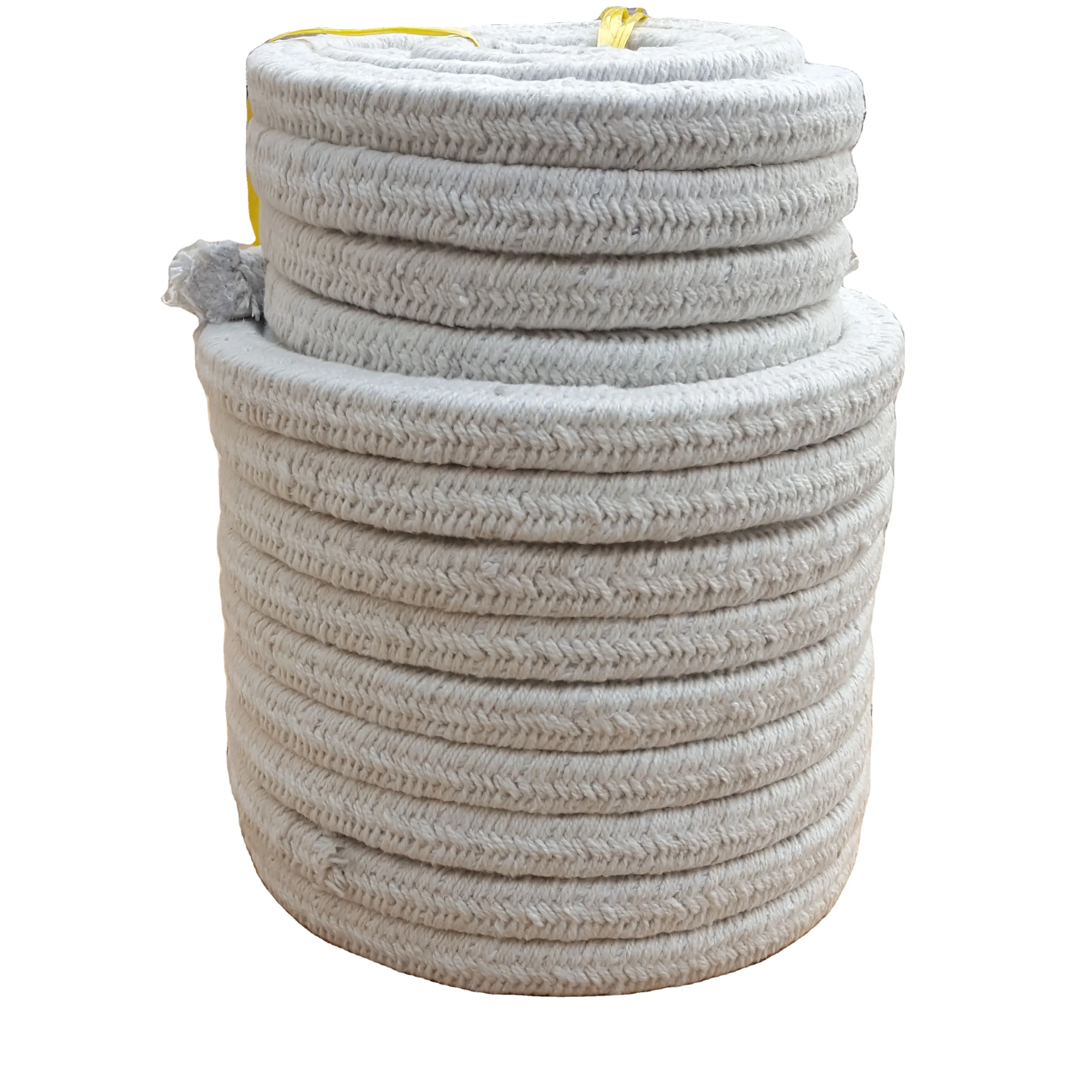 High temperature braided ceramic fiber packing rope 3mm 12mm thermal insulation refractory square bulk fibre twisted gasket rope