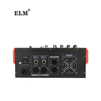 Table de mixage audio ELM ELM402D 250W 4 canaux compacte avec interface et égaliseur pour scène et karaoké