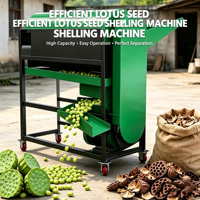 Décortiqueuse de lotus mobile sur roues entièrement automatique pour graines de lotus fraîches et séchées, petite machine agricole pour la culture du lotus