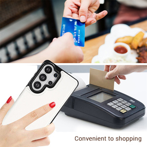 Funda de Lujo para Teléfono con Ranuras para Tarjetas, Cubierta Trasera de Cuero PU para <span class=keywords><strong>Samsung</strong></span> S26 Ultra S25 S24 S23 S22 S21 S20 Note20 A56 A36 A26 A35 - Product Image 3