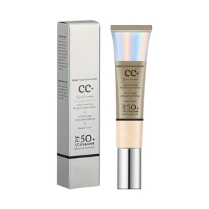 Crema <span class=keywords><strong>CC</strong></span> de Maquillaje de Larga Duración con FPS <span class=keywords><strong>50</strong></span>+ de Marca Privada, Resistente al Agua, Corrector Profesional, Blanqueador, Iluminador del Tono de Piel, Aclarante Químico - Product Image 1