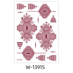 Hadiyah Beauty Vente en gros Autocollant de <span class=keywords><strong>tatouage</strong></span> au henné jetable à transfert d'eau marron imperméable <span class=keywords><strong>Tatouage</strong></span> au henné du Moyen-Orient <span class=keywords><strong>Tatouage</strong></span> au henné pour femmes - Product Image 6