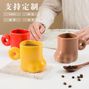 Taza de Cerámica con Forma de Pata de Gato Dongbao, 201-300 ml, Roja, Amarilla, Marrón, Regalo Creativo para el Hogar - Product Image 3