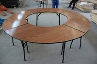 Table de pique-nique pliable en bois en forme de serpent, design contemporain, pour banquets et mariages en extérieur
